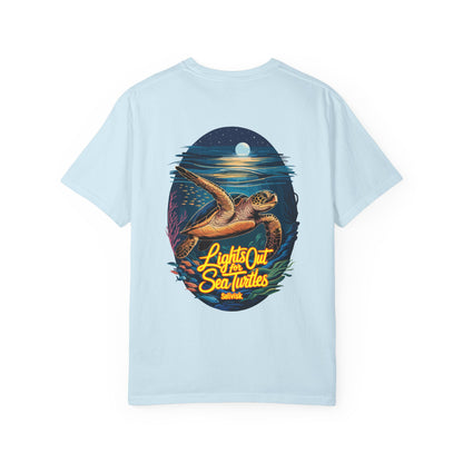 Lights Out for Sea Turtles Conservation T-Shirt – Comfort Colors Unisex Tee from the SoliVisk Coastal Collection