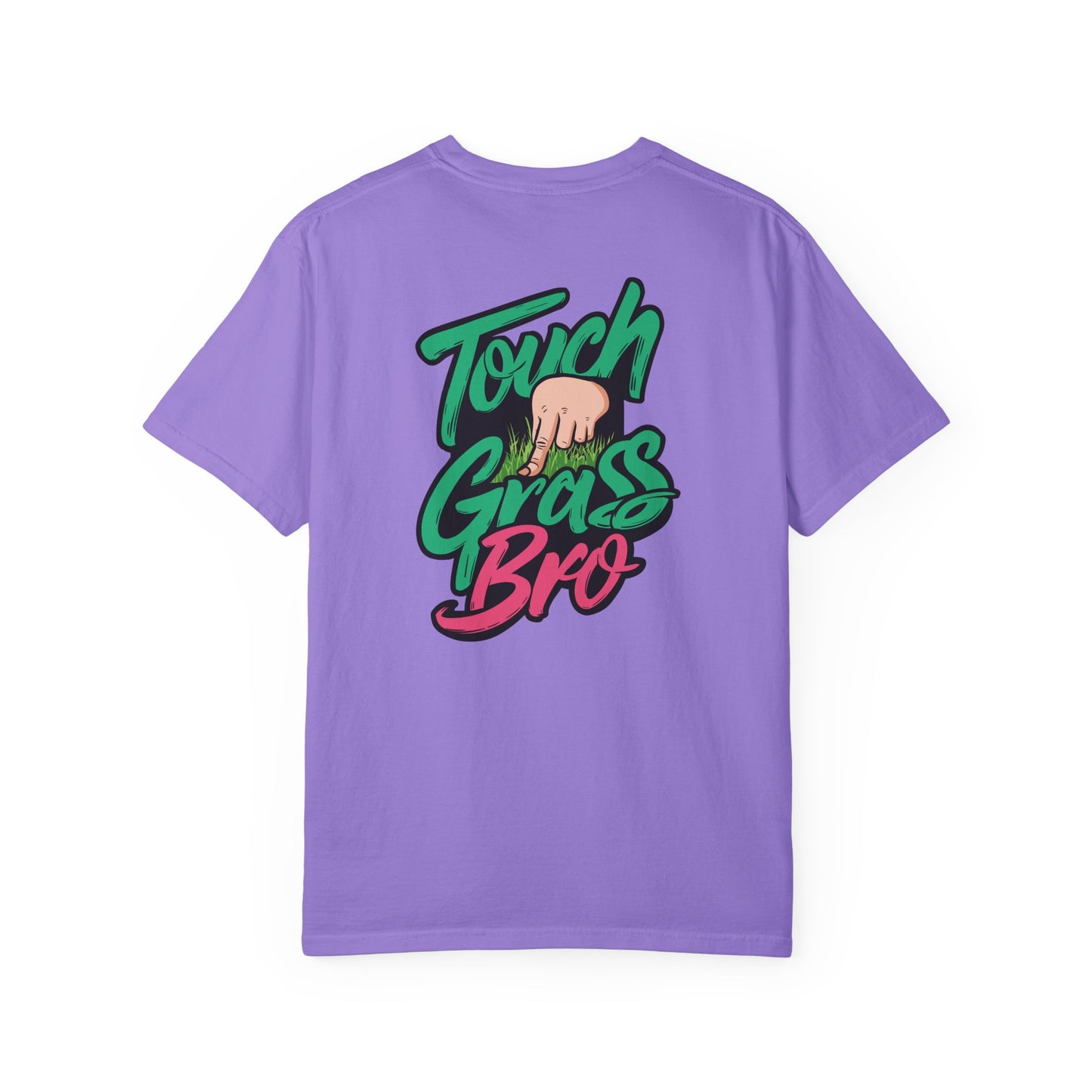 SoliVisk Touch Grass Bro Warning: May Cause Sudden Real-Life Interactions Unisex Comfort Colors Tee with Soft-Washed Sass and Chill Fit