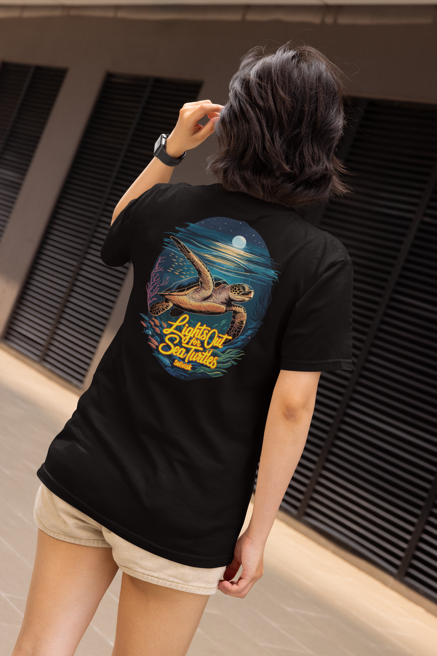 Lights Out for Sea Turtles Unisex T-Shirt– Solivisk Coastal Collection