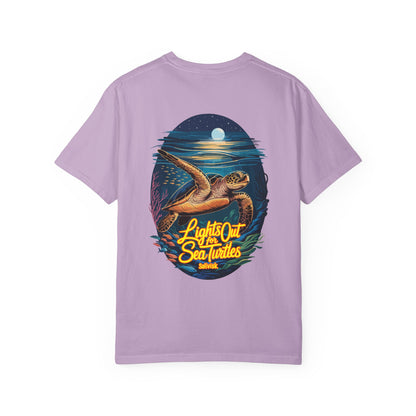 Lights Out for Sea Turtles Conservation T-Shirt – Comfort Colors Unisex Tee from the SoliVisk Coastal Collection