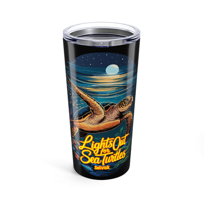 SoliVisk Coastal Collection “Lights Out for Sea Turtles” 20oz Insulated Tumble