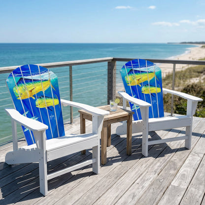 Guy Harvey 2 Bulls Adirondack Chair – Outdoor HDPE Patio Chair