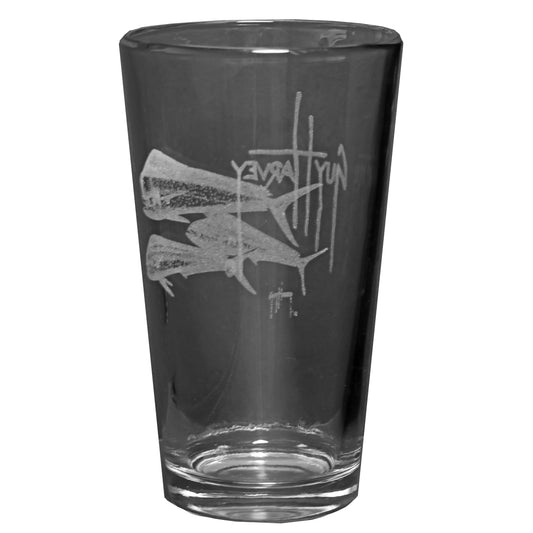 Guy Harvey Laser Etched Pint Glass 16oz