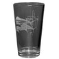 Guy Harvey Laser Etched Pint Glass 16oz