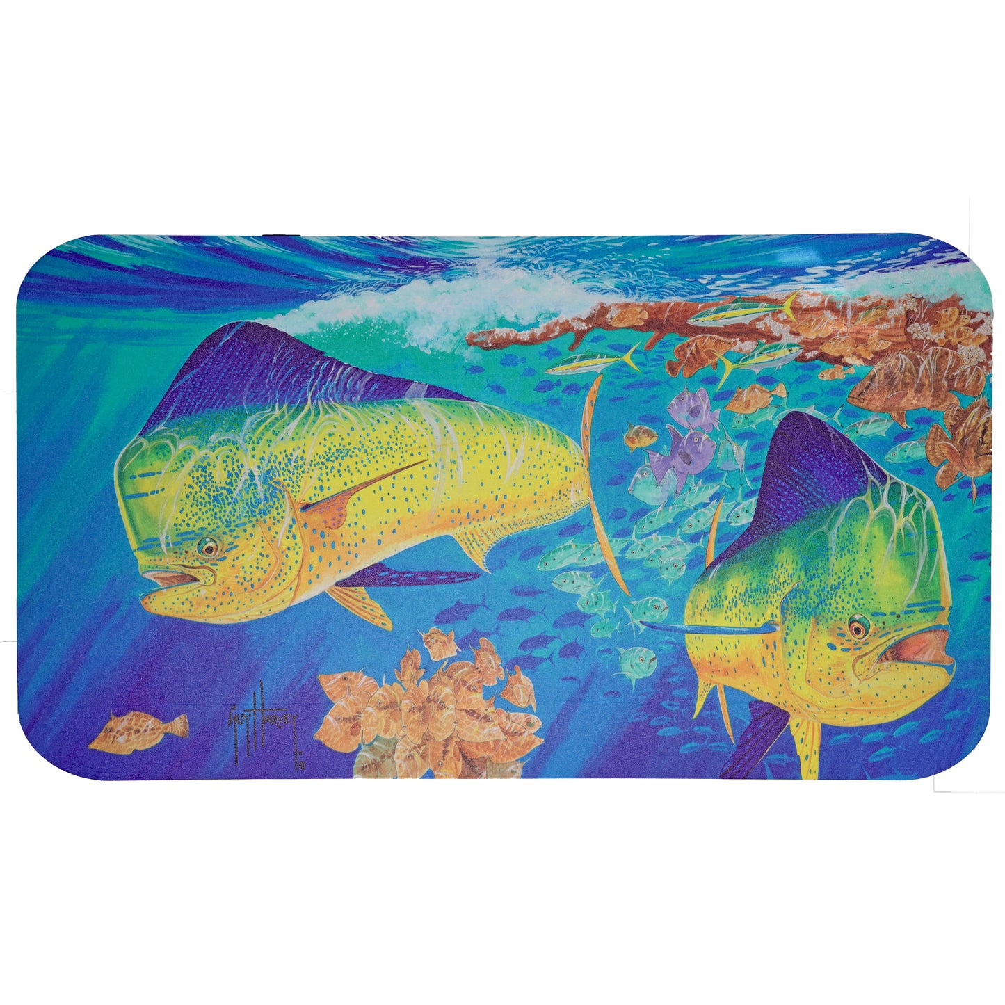 Guy Harvey Cooler Mat EVA Foam Deck Pad Fits Yeti Tundra 45 without wheels  Non-Slip, Marine Grade