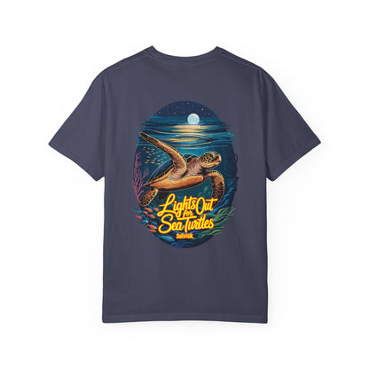 Lights Out for Sea Turtles Conservation T-Shirt – Comfort Colors Unisex Tee from the SoliVisk Coastal Collection