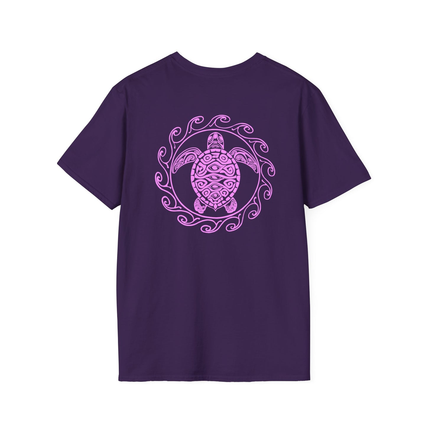 SoliVisk Coastal Collection – Māori Pink Sea Turtle Unisex Graphic Tee Shirt