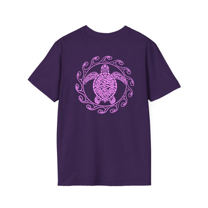 SoliVisk Coastal Collection – Māori Pink Sea Turtle Unisex Graphic Tee Shirt
