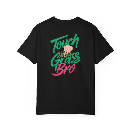 SoliVisk Touch Grass Bro Warning: May Cause Sudden Real-Life Interactions Unisex Comfort Colors Tee with Soft-Washed Sass and Chill Fit