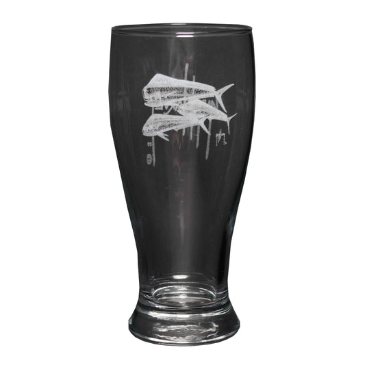 Guy Harvey Laser Etched Pilsner Glasses 16.9oz