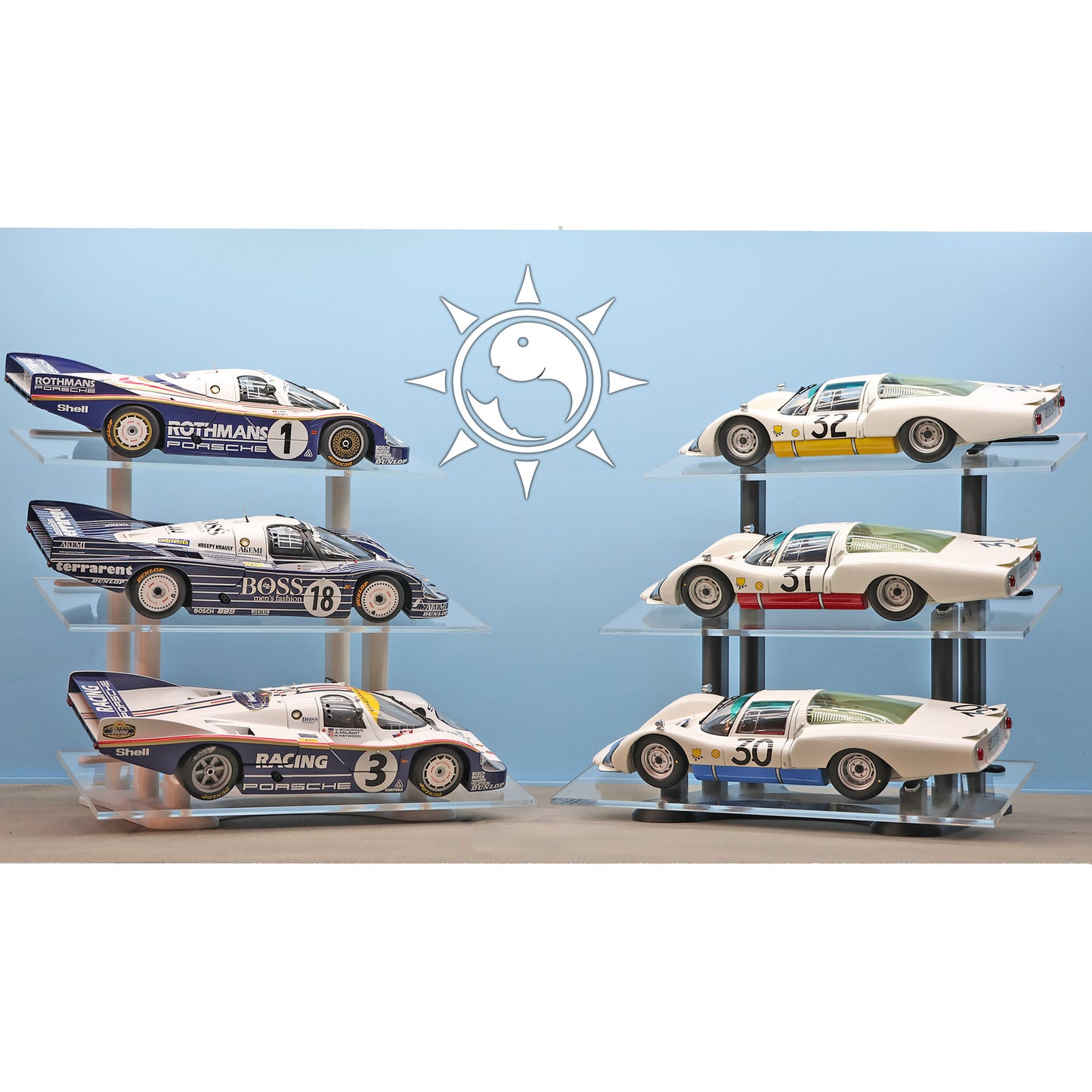 1:18 Scale Acrylic Display Stand for Model Cars, 3 Tier Collector Shelf