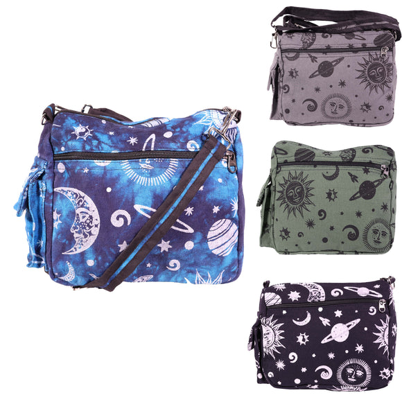 SoliVisk Sun Moon and Stars Crossbody Shoulder Bag