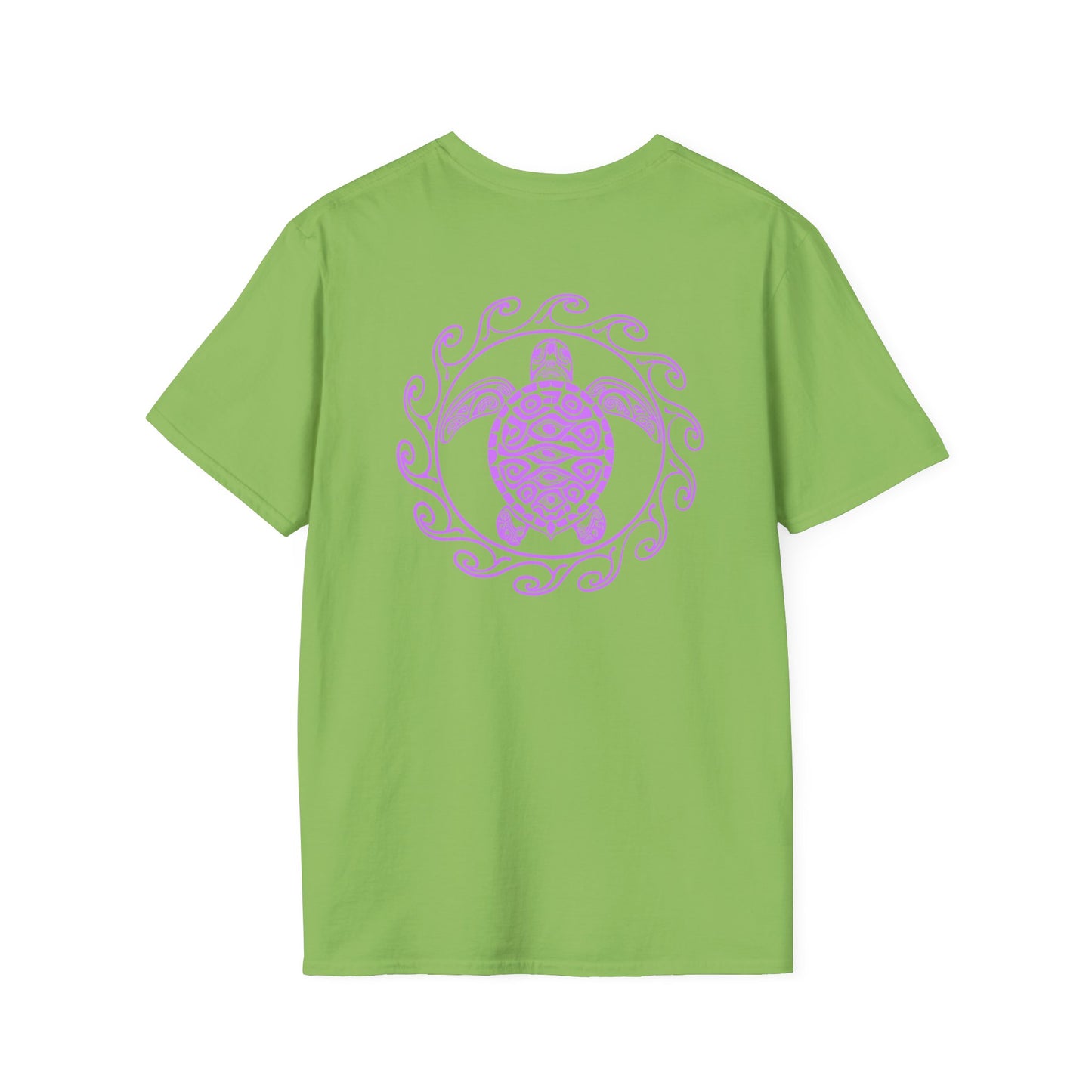SoliVisk Coastal Collection – Māori Purple Sea Turtle Unisex Graphic Tee Shirt