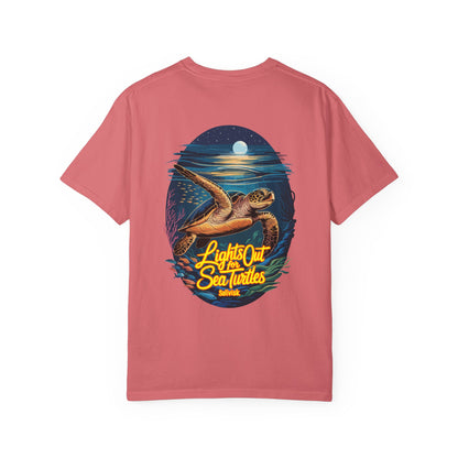 Lights Out for Sea Turtles Conservation T-Shirt – Comfort Colors Unisex Tee from the SoliVisk Coastal Collection