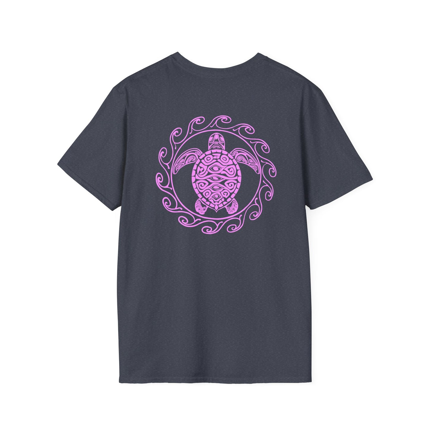 SoliVisk Coastal Collection – Māori Pink Sea Turtle Unisex Graphic Tee Shirt