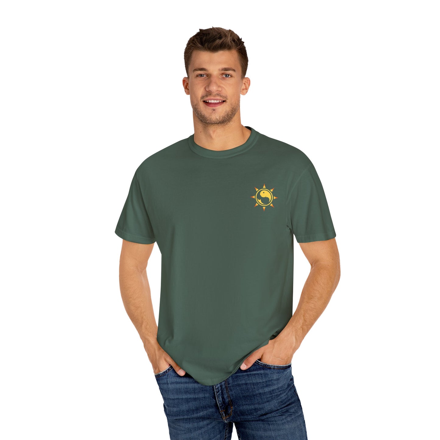 SoliVisk Māori Sun Burst Yellow Sea Turtle Unisex Tee Shirt