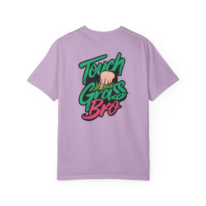SoliVisk Touch Grass Bro Warning: May Cause Sudden Real-Life Interactions Unisex Comfort Colors Tee with Soft-Washed Sass and Chill Fit