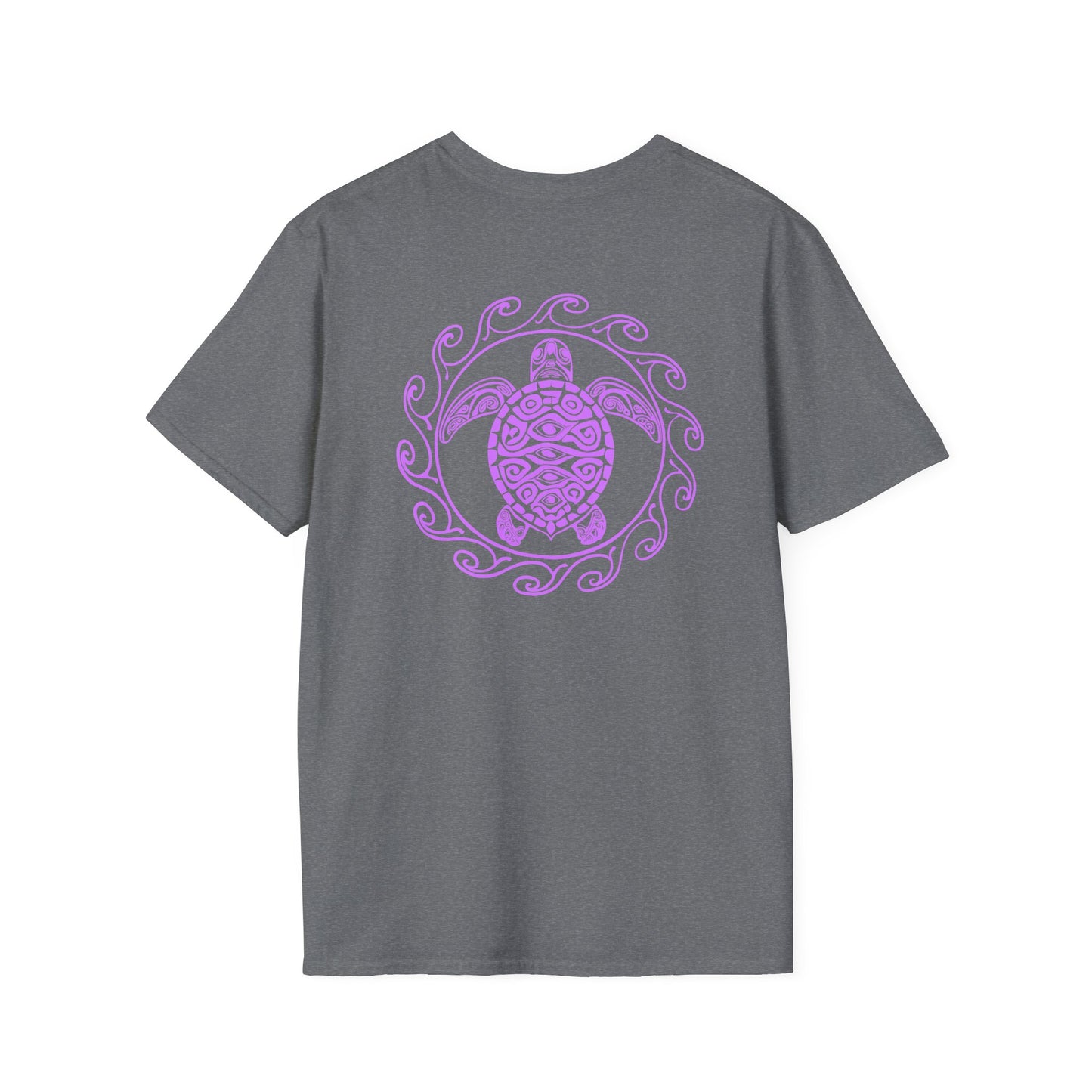 SoliVisk Coastal Collection – Māori Purple Sea Turtle Unisex Graphic Tee Shirt