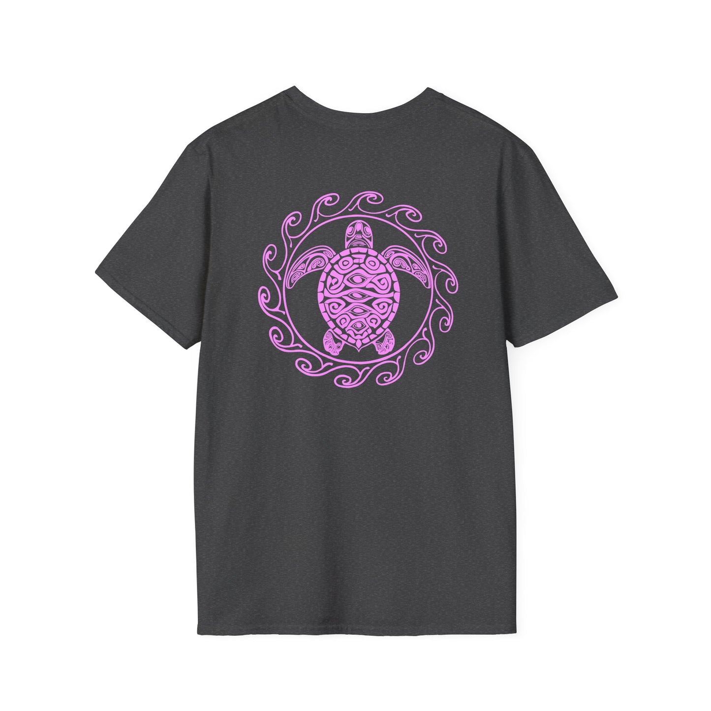 SoliVisk Coastal Collection – Māori Pink Sea Turtle Unisex Graphic Tee Shirt