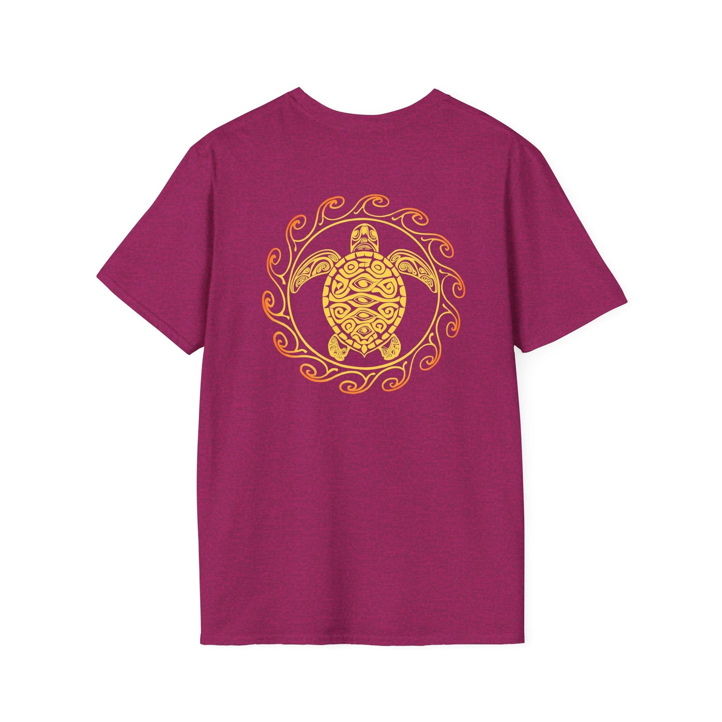 SoliVisk Coastal Collection – Māori Sun Burst Yellow Sea Turtle Unisex Graphic Tee Shirt
