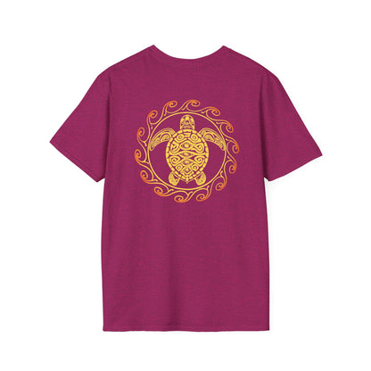 SoliVisk Coastal Collection – Māori Sun Burst Yellow Sea Turtle Unisex Graphic Tee Shirt