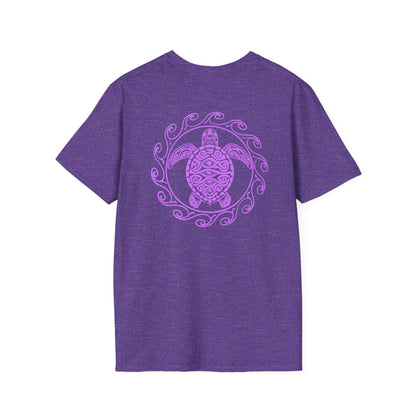 SoliVisk Coastal Collection – Māori Purple Sea Turtle Unisex Graphic Tee Shirt