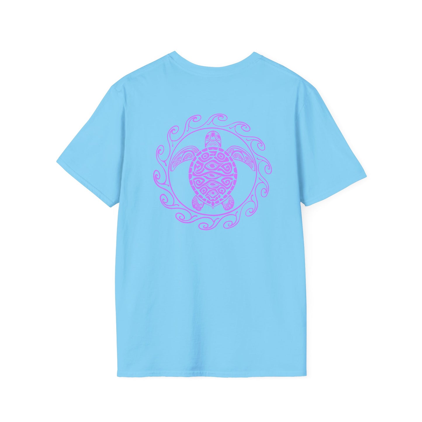 SoliVisk Coastal Collection – Māori Purple Sea Turtle Unisex Graphic Tee Shirt