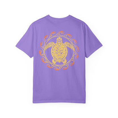 SoliVisk Māori Sun Burst Yellow Sea Turtle Unisex Tee Shirt