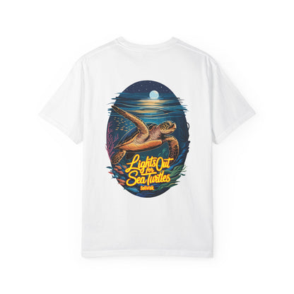 Lights Out for Sea Turtles Conservation T-Shirt – Comfort Colors Unisex Tee from the SoliVisk Coastal Collection