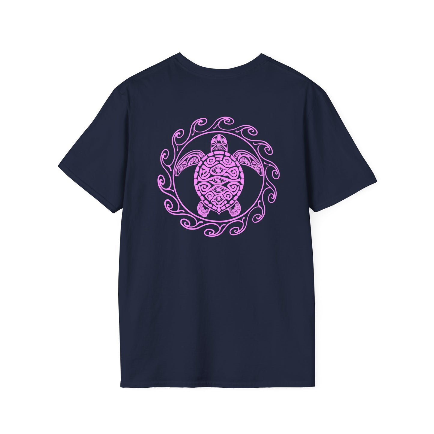SoliVisk Coastal Collection – Māori Pink Sea Turtle Unisex Graphic Tee Shirt