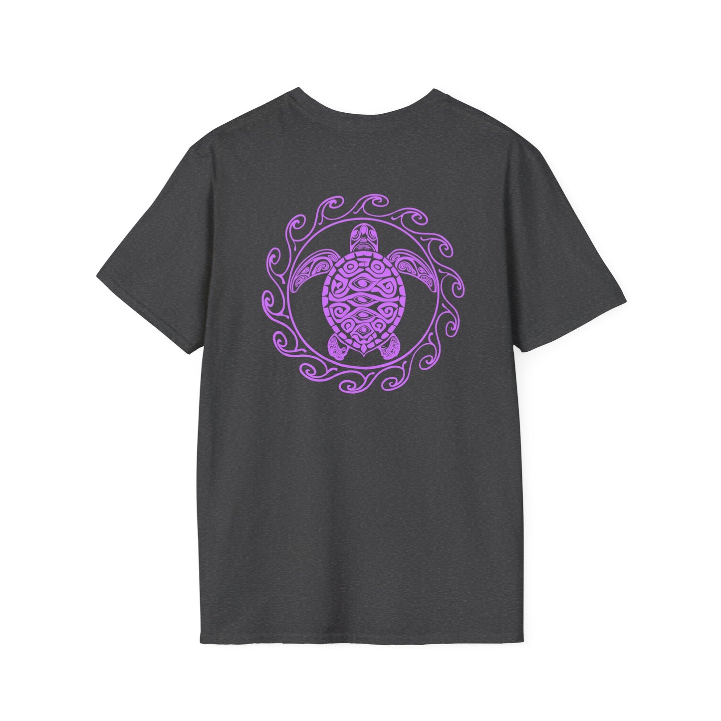 SoliVisk Coastal Collection – Māori Purple Sea Turtle Unisex Graphic Tee Shirt