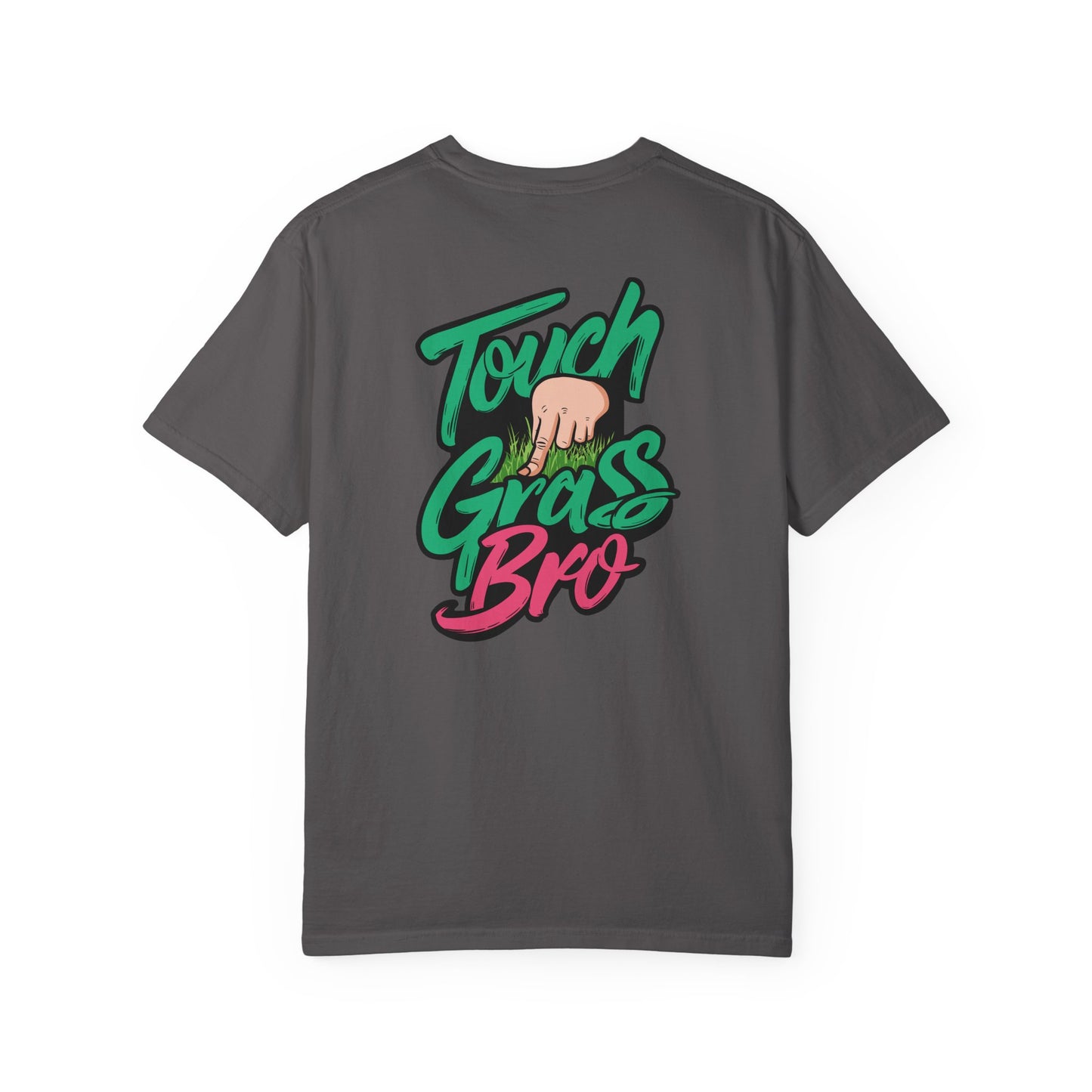 SoliVisk Touch Grass Bro Warning: May Cause Sudden Real-Life Interactions Unisex Comfort Colors Tee with Soft-Washed Sass and Chill Fit