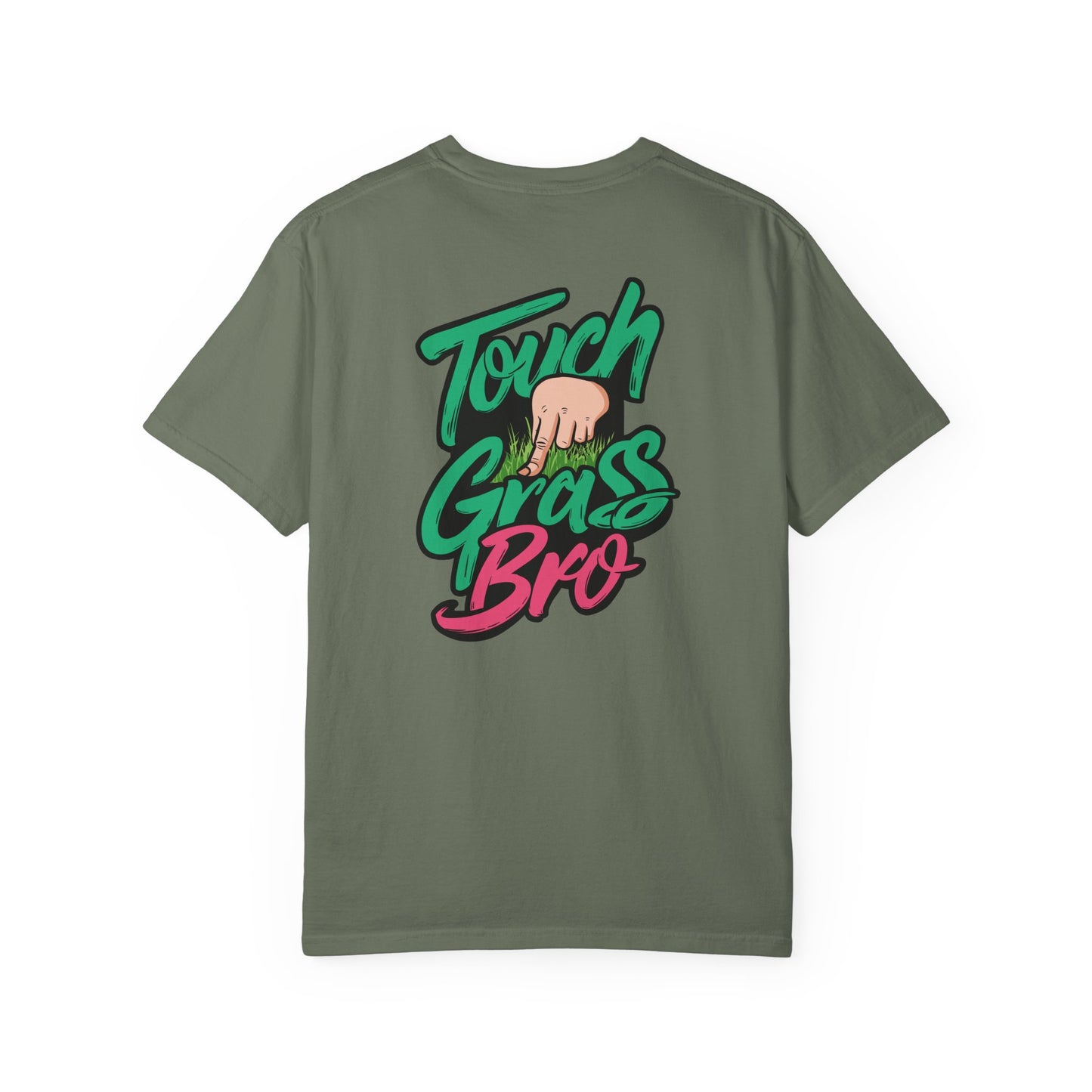 SoliVisk Touch Grass Bro Warning: May Cause Sudden Real-Life Interactions Unisex Comfort Colors Tee with Soft-Washed Sass and Chill Fit