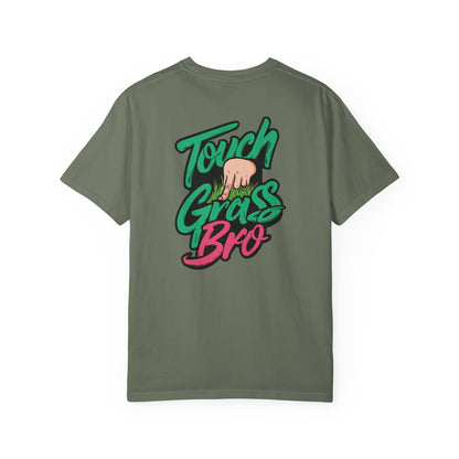SoliVisk Touch Grass Bro Warning: May Cause Sudden Real-Life Interactions Unisex Comfort Colors Tee with Soft-Washed Sass and Chill Fit