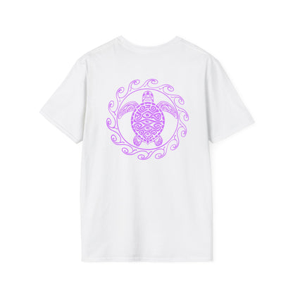 SoliVisk Coastal Collection – Māori Purple Sea Turtle Unisex Graphic Tee Shirt