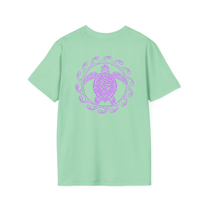 SoliVisk Coastal Collection – Māori Purple Sea Turtle Unisex Graphic Tee Shirt