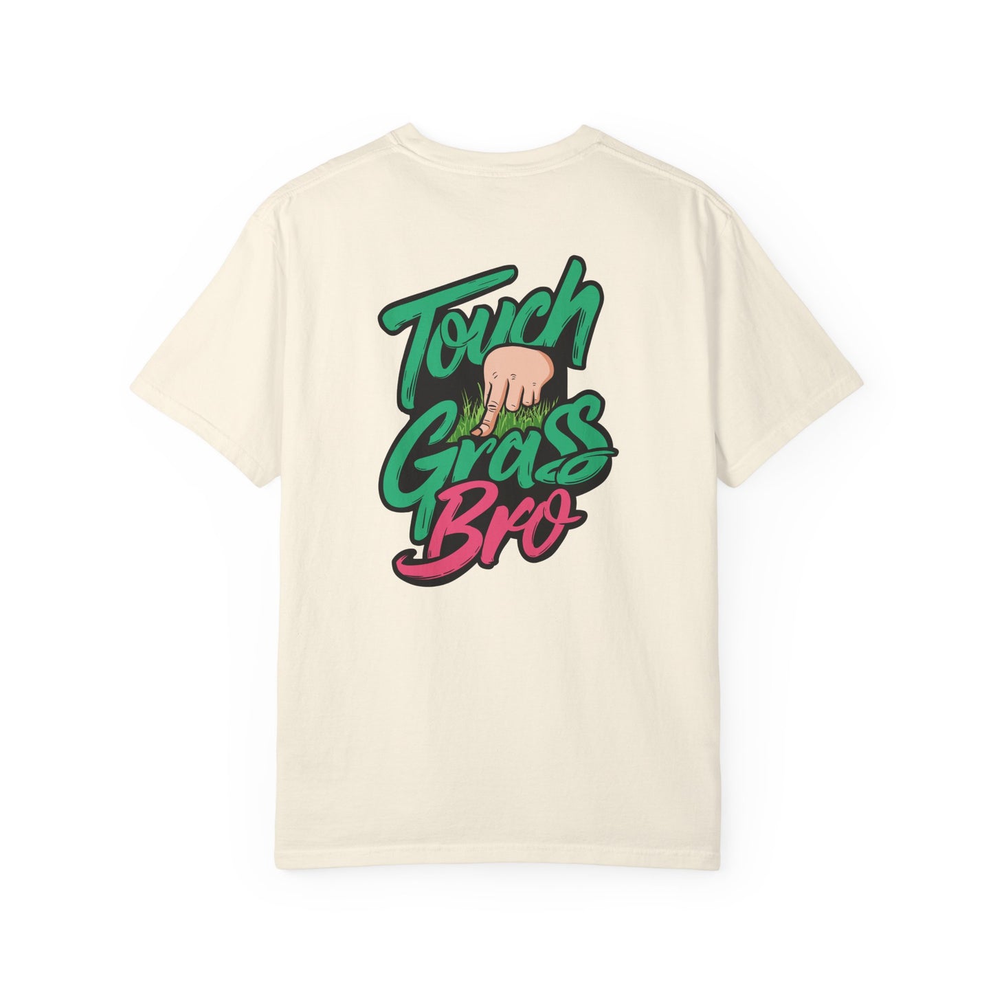 SoliVisk Touch Grass Bro Warning: May Cause Sudden Real-Life Interactions Unisex Comfort Colors Tee with Soft-Washed Sass and Chill Fit