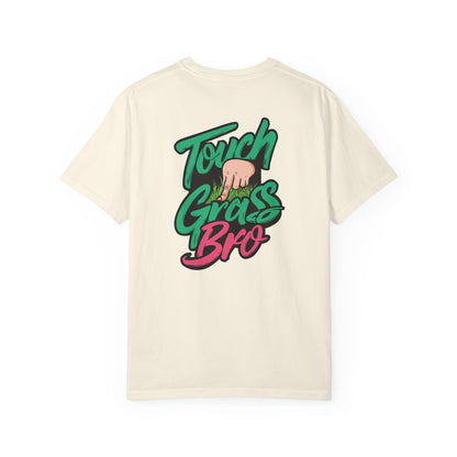 SoliVisk Touch Grass Bro Warning: May Cause Sudden Real-Life Interactions Unisex Comfort Colors Tee with Soft-Washed Sass and Chill Fit