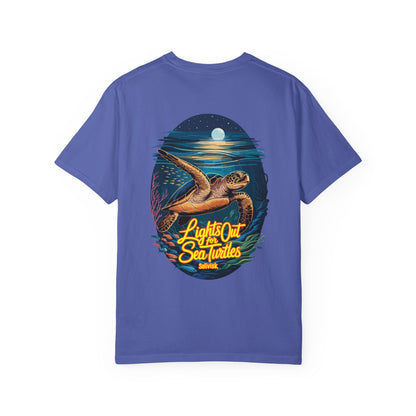 Lights Out for Sea Turtles Conservation T-Shirt – Comfort Colors Unisex Tee from the SoliVisk Coastal Collection