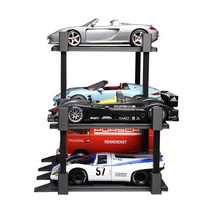1/18 Scale Modular 4 Post Model Car Display Stand with Carbon Fiber Accents