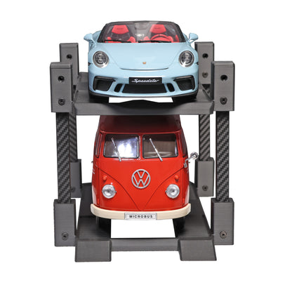 1/18 Scale Modular 4 Post Model Car Display Stand with Carbon Fiber Accents
