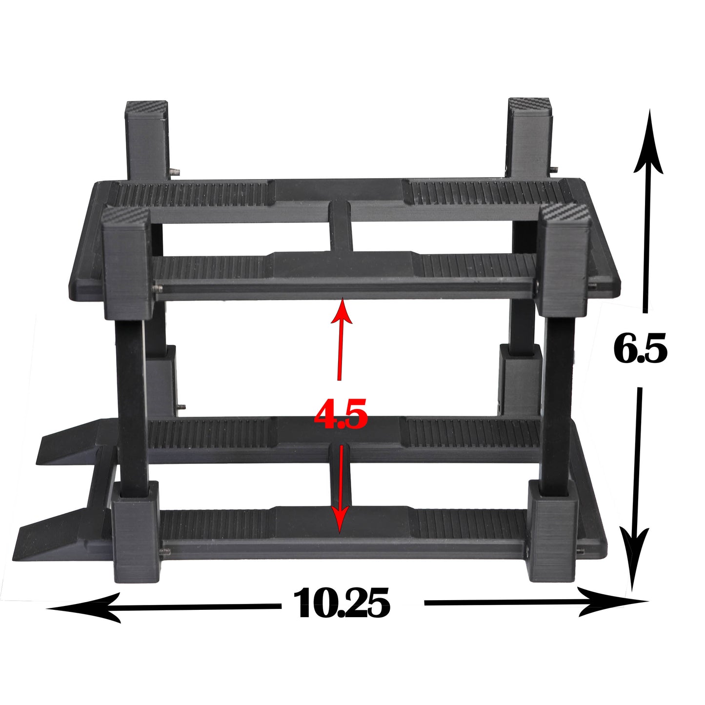1/18 Scale Modular 4 Post Model Car Display Stand with Carbon Fiber Accents