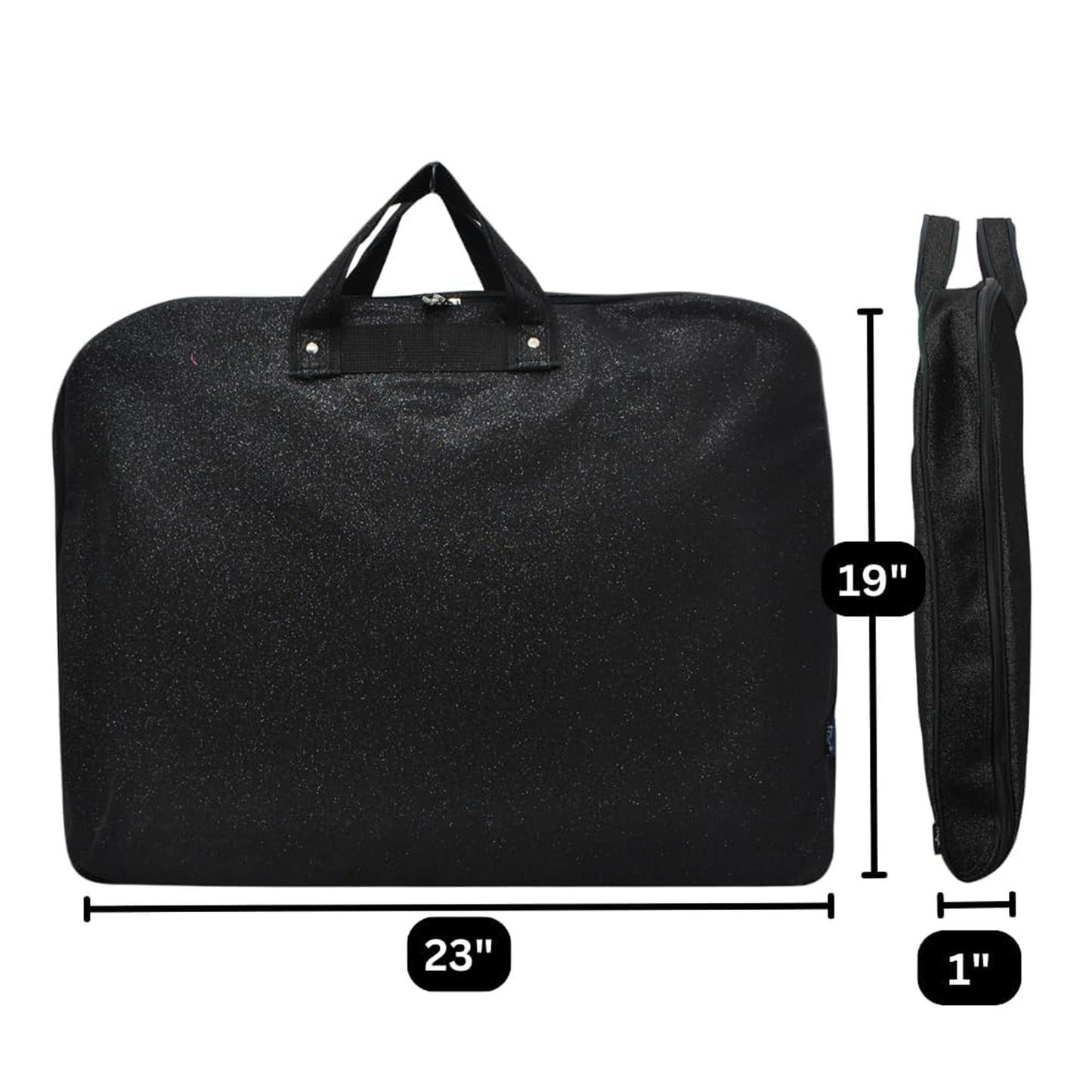 Pink and Black Glitter Garment Bags