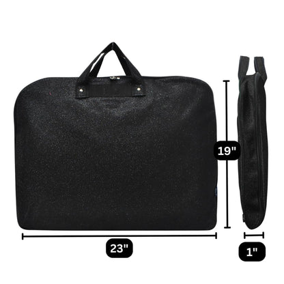 Pink and Black Glitter Garment Bags