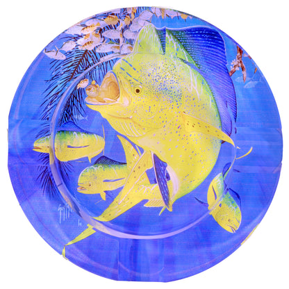 Guy Harvey Round 6" Glass Cigar Ashtray