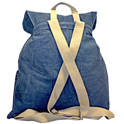 Men’s Navy Heavy Cotton Canvas Sailors Outdoor Backpack