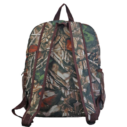 Lightweight Camo Outdoor Backpack - with Multiple Compartments and Side Mesh Pockets