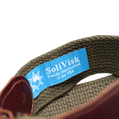 SoliVisk Men’s Premium USA Flag Ribbon on Camo Belt with Reinforced Leather Tabs