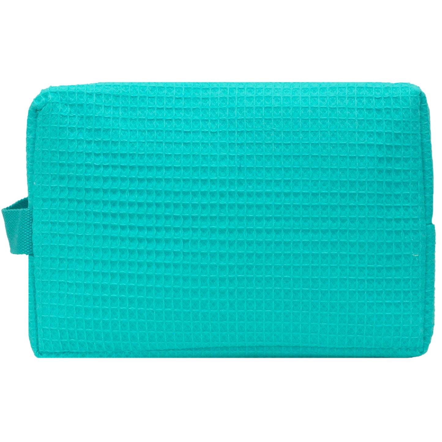 Waffle Weave Cosmetic Bags Size in a Rainbow of Colors 9L x 6H x 3" W