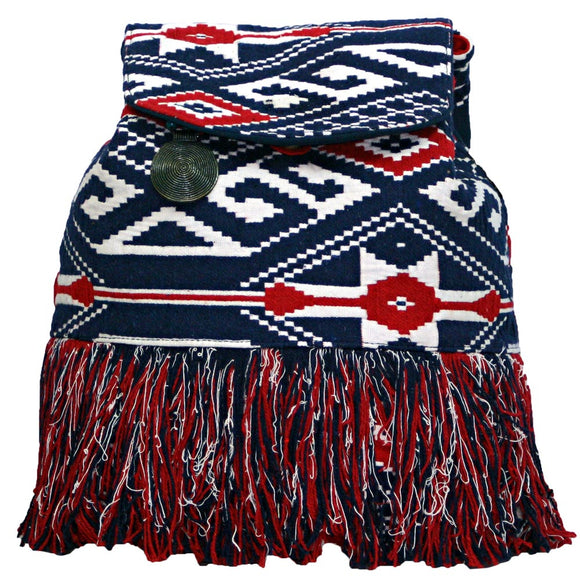 Boho Red, White and Blue Backpack